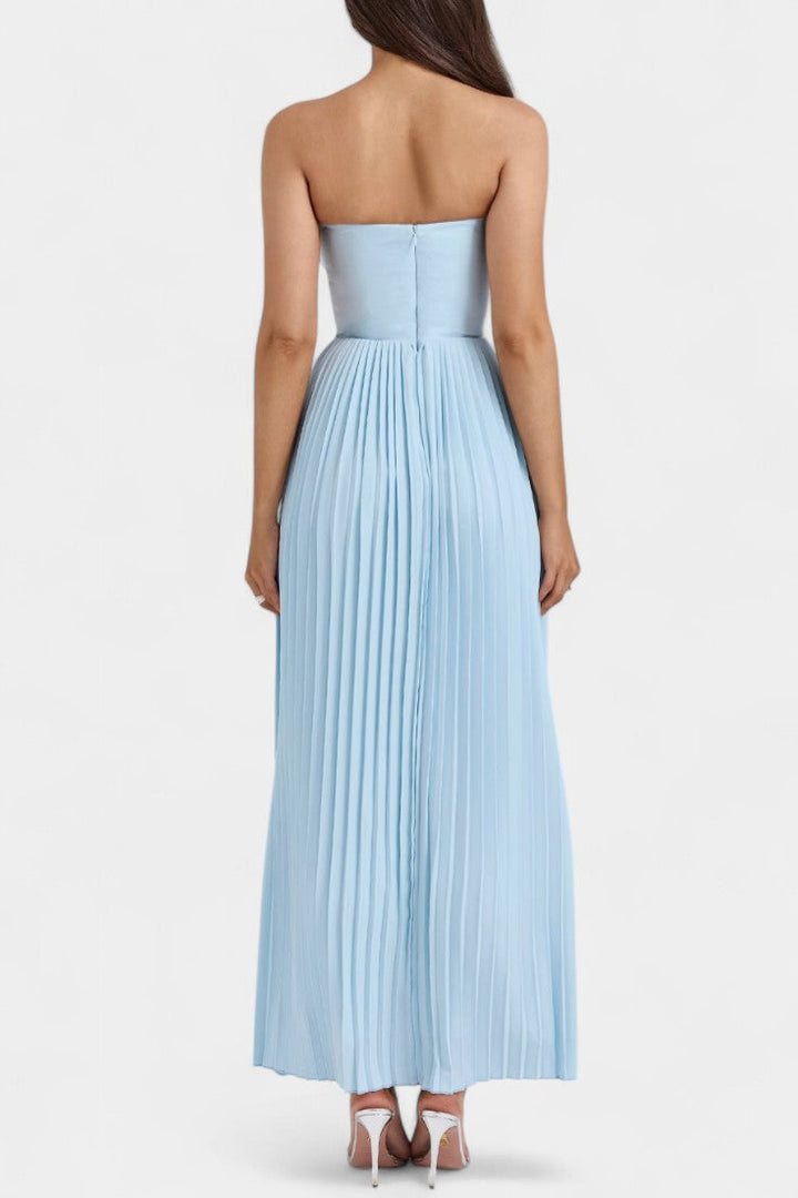 Seraphina | Vestido Bustier Plisado Sin Tirantes