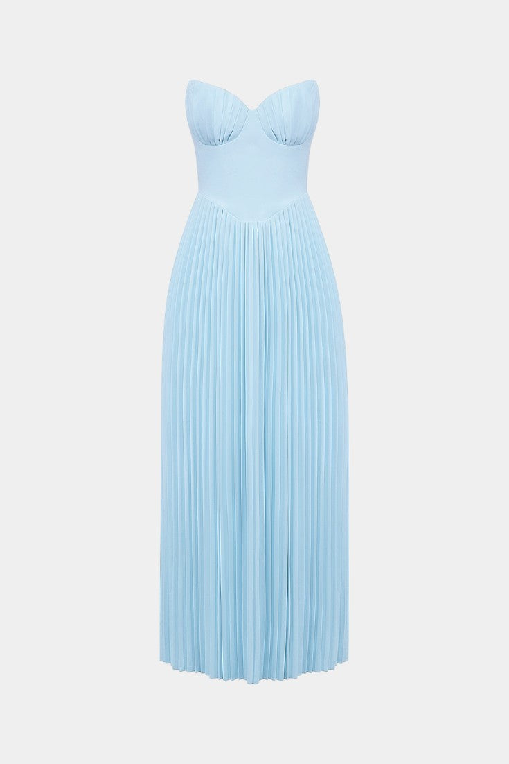 Seraphina | Vestido Bustier Plisado Sin Tirantes