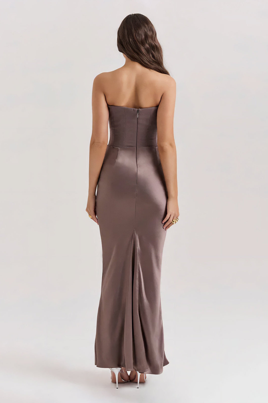 Emily | Vestido Maxi Drapado Sin Tirantes