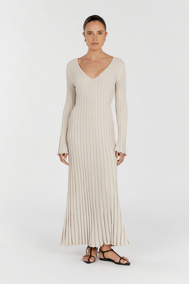 Gloria | Vestido de Punto Acanalado con Cinturón