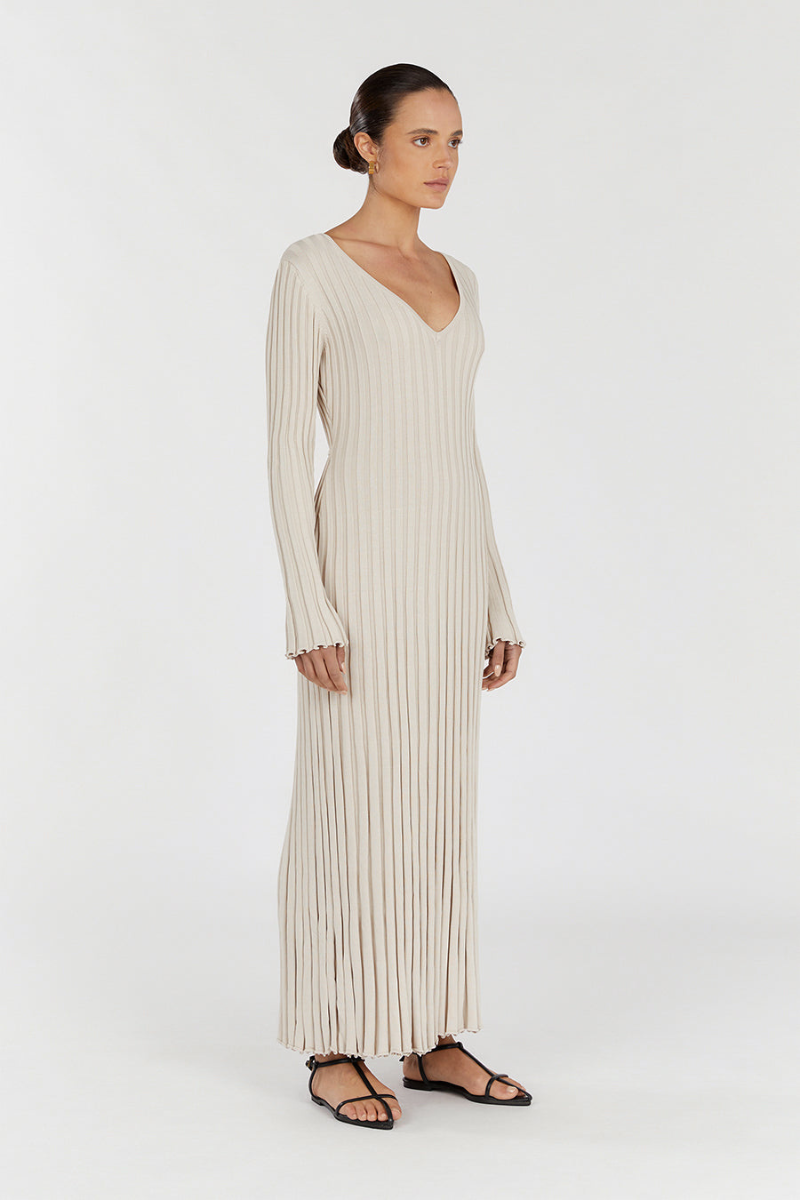 Gloria | Vestido de Punto Acanalado con Cinturón