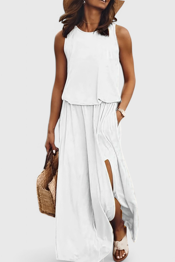 Dianne | Vestido Sin Mangas con Abertura Lateral