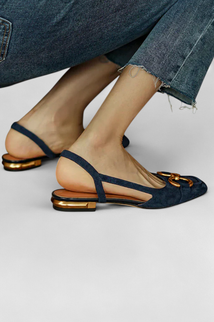 Alma | Mocasines Slingback con Punta Cuadrada