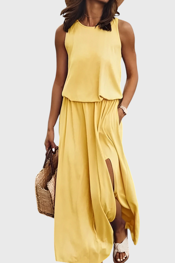 Dianne | Vestido Sin Mangas con Abertura Lateral