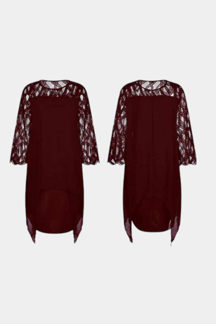 Yana | Vestido Talla Grande con Mangas de Encaje