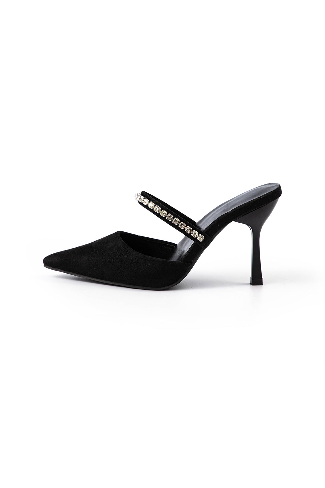 Liz | Sandalias de tacón alto con punta afilada adornadas con strass