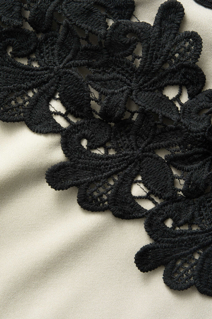 Diana | Vestido Midi de Panel de Encaje Asimétrico