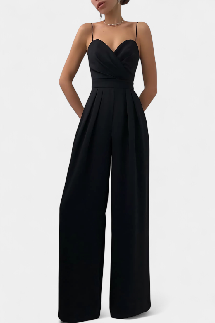 Romily | Mono Sexy con Tirantes y Pierna Ancha Elegante