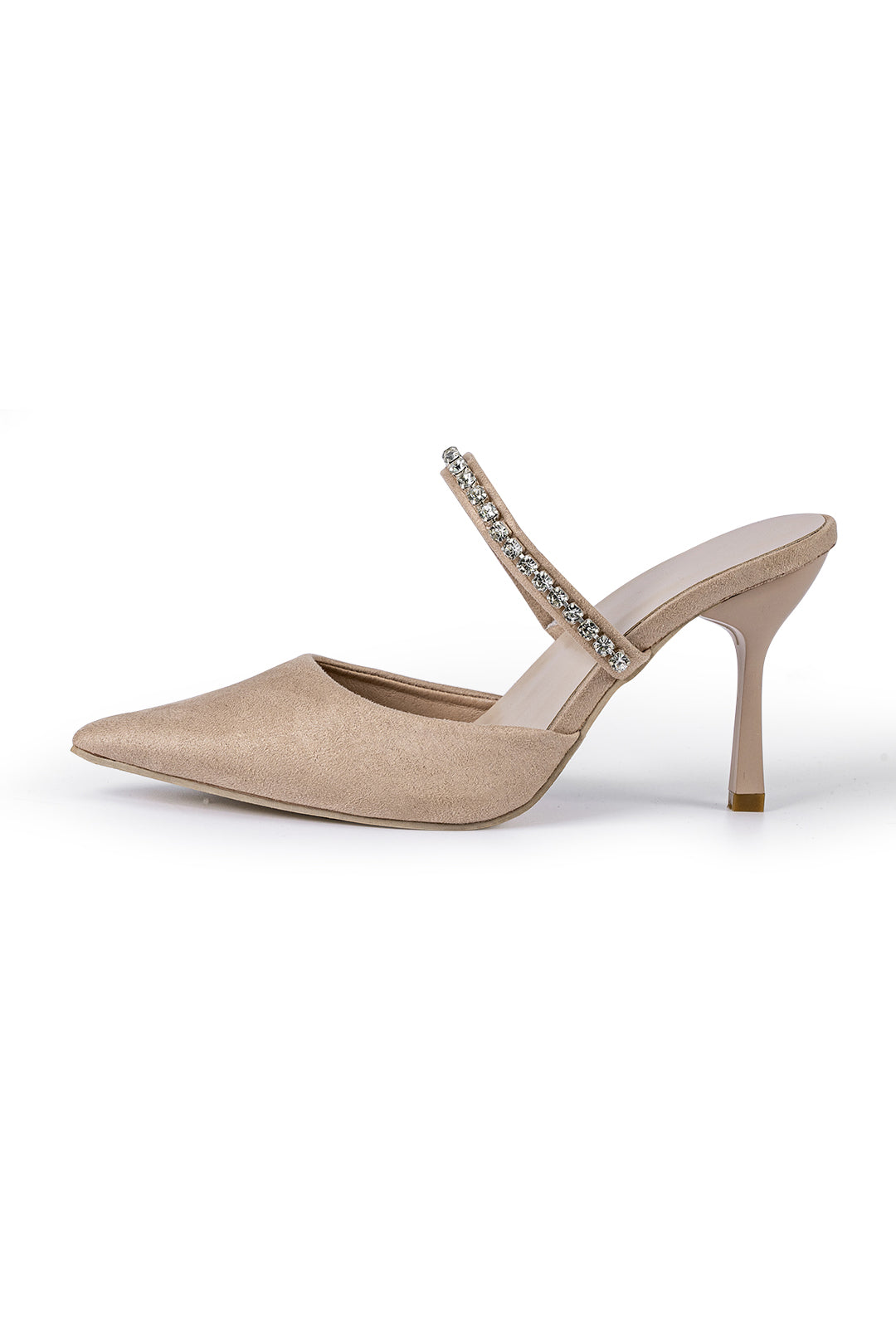 Liz | Sandalias de tacón alto con punta afilada adornadas con strass