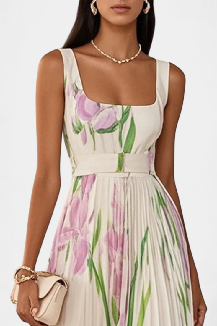Calanthe | Vestido Floral Plisado