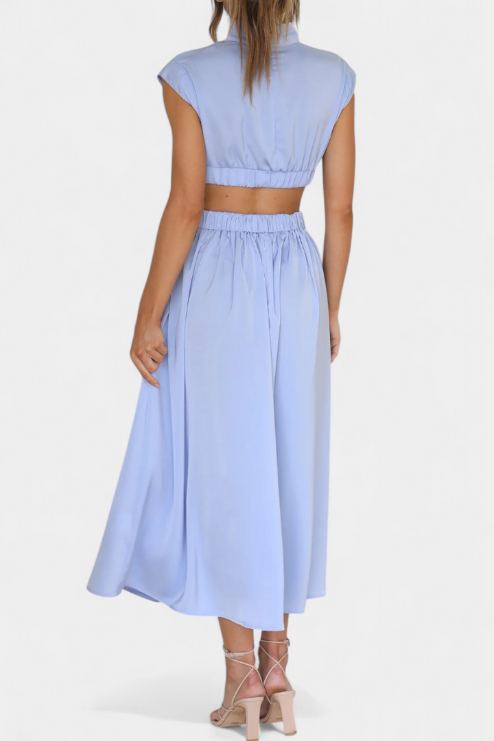 Jocelyn | Conjunto de Vestido con Abertura Lateral