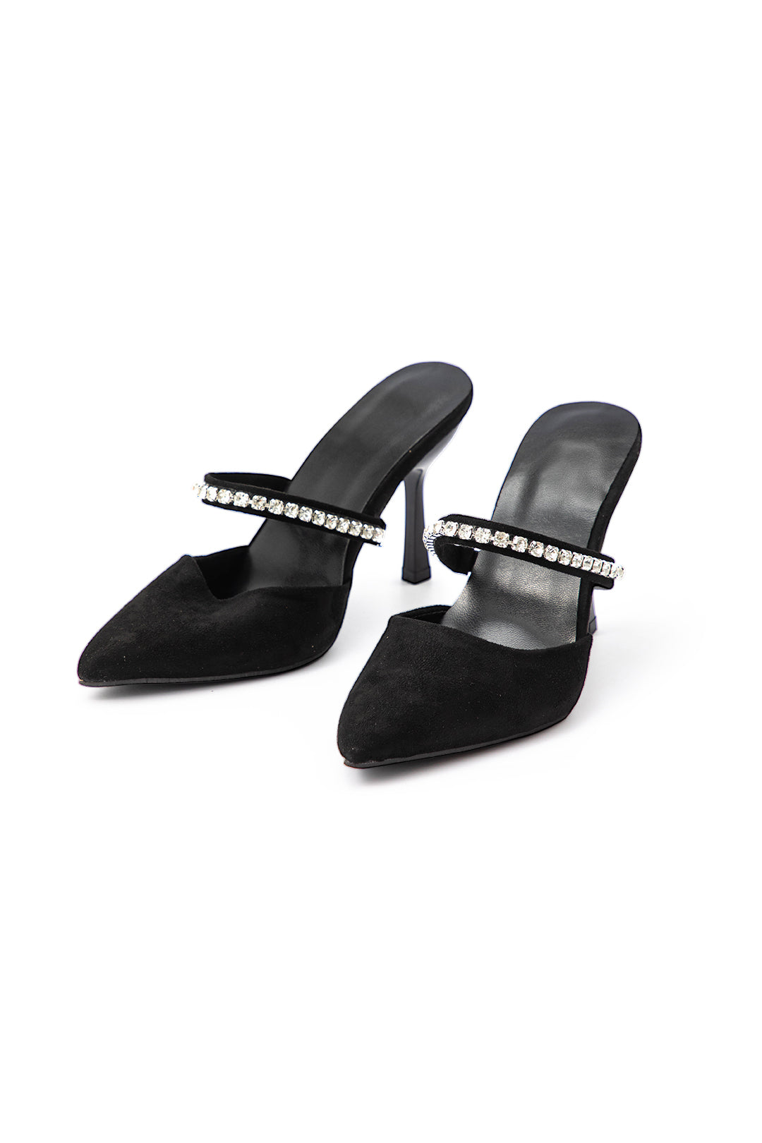Liz | Sandalias de tacón alto con punta afilada adornadas con strass