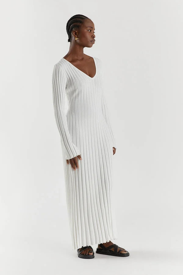 Gloria | Vestido de Punto Acanalado con Cinturón