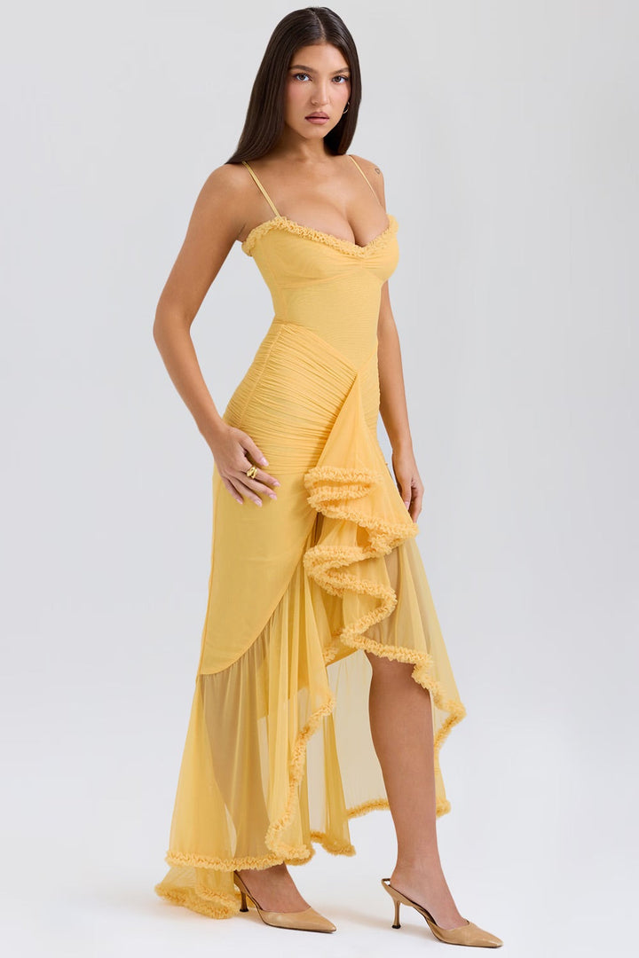 Roxanne | Vestido de tirantes sin mangas con volantes
