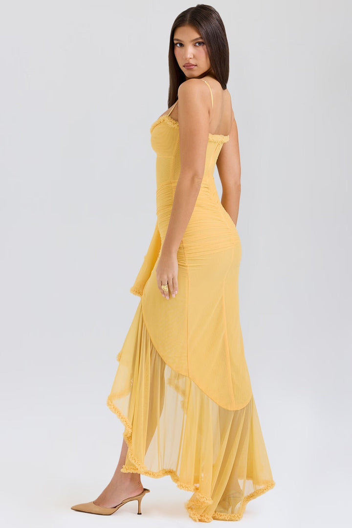 Roxanne | Vestido de tirantes sin mangas con volantes