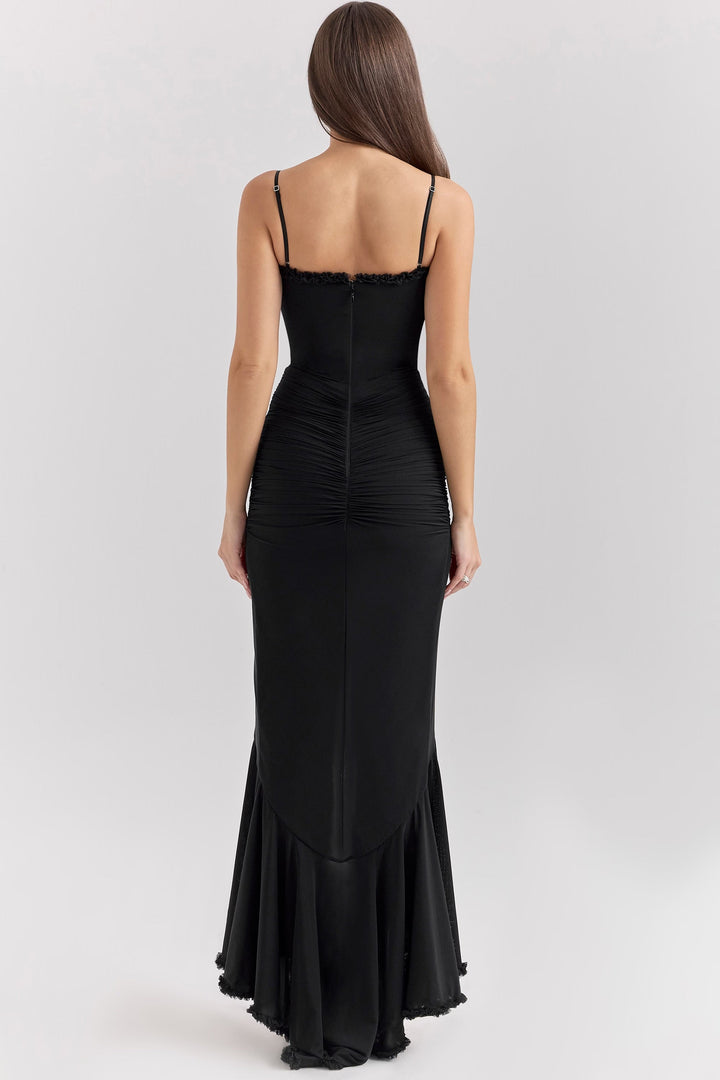 Roxanne | Vestido de tirantes sin mangas con volantes