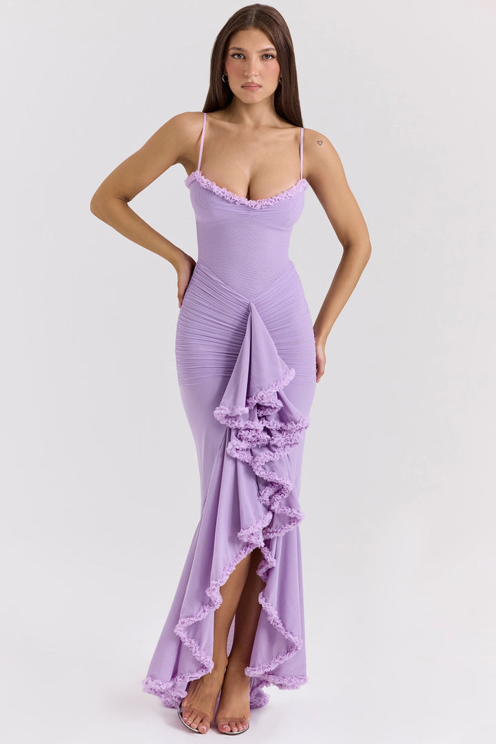 Roxanne | Vestido de tirantes sin mangas con volantes