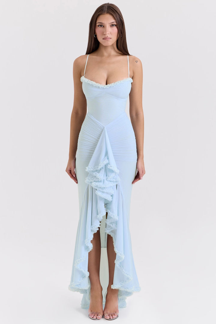 Roxanne | Vestido de tirantes sin mangas con volantes