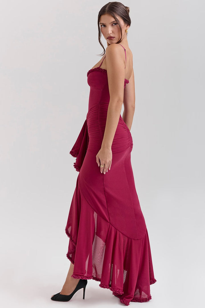 Roxanne | Vestido de tirantes sin mangas con volantes