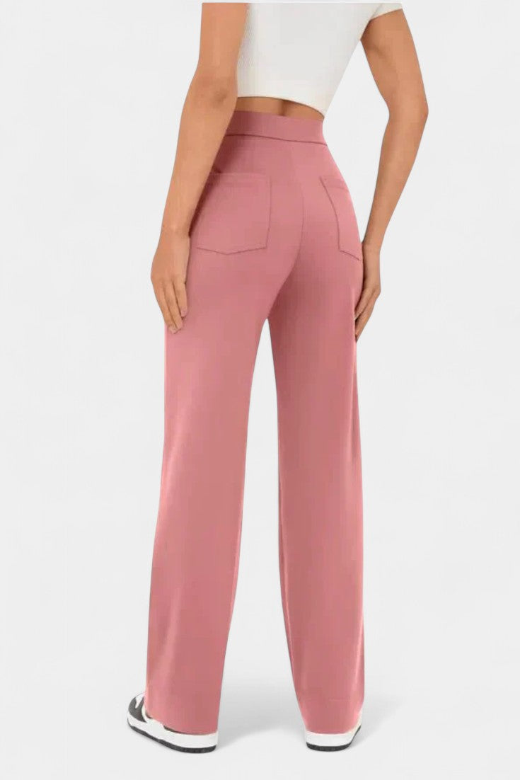Nova | Pantalones Rectos de Cintura Alta y Elasticidad