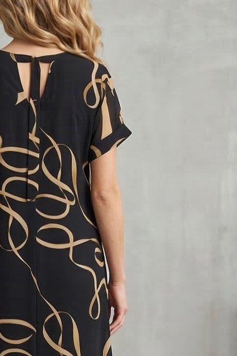Pauline | Vestido midi de punto suave – Corte relajado con escote en V