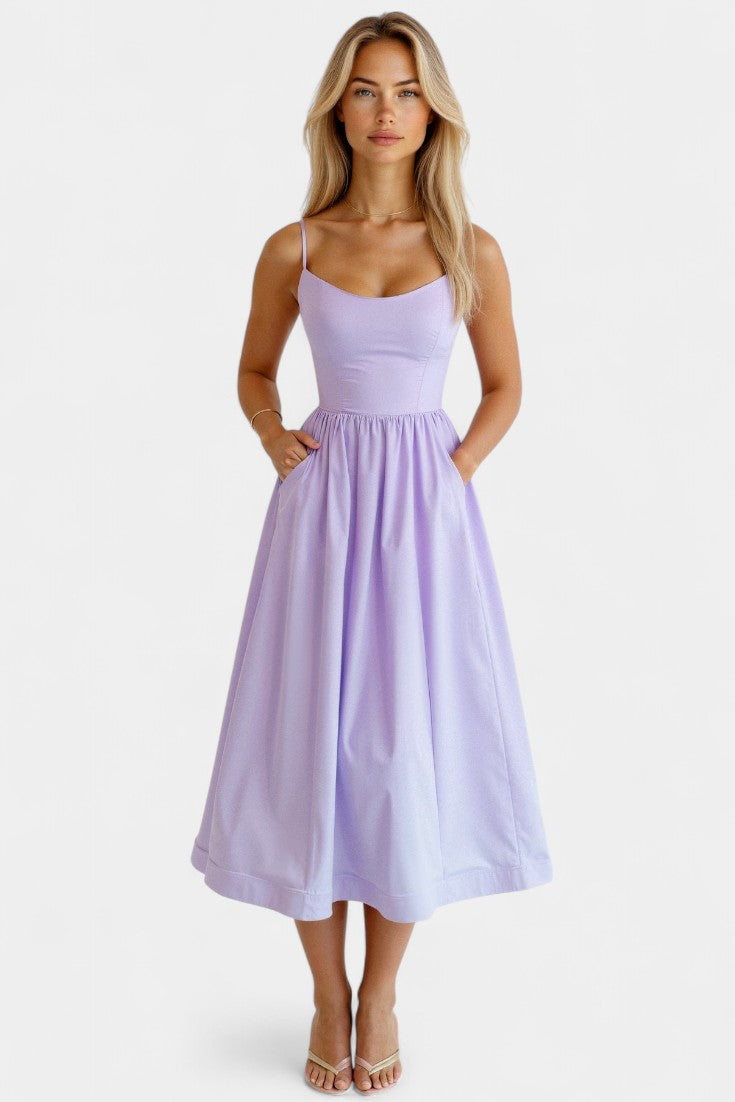 Marvelle | Vestido Midi Flowy Sin Mangas