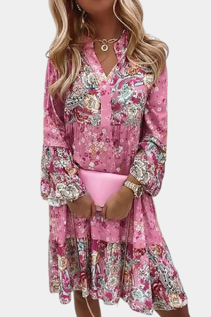 Vera | Vestido Mini A-Line Floral Boho