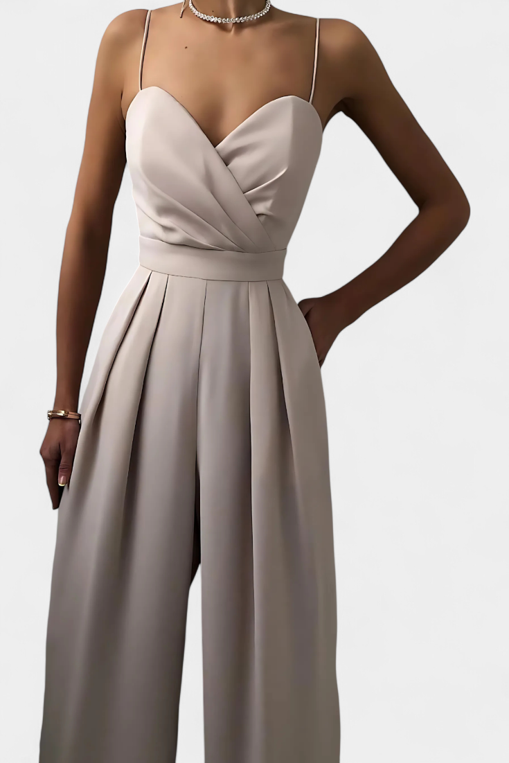 Romily | Mono Sexy con Tirantes y Pierna Ancha Elegante
