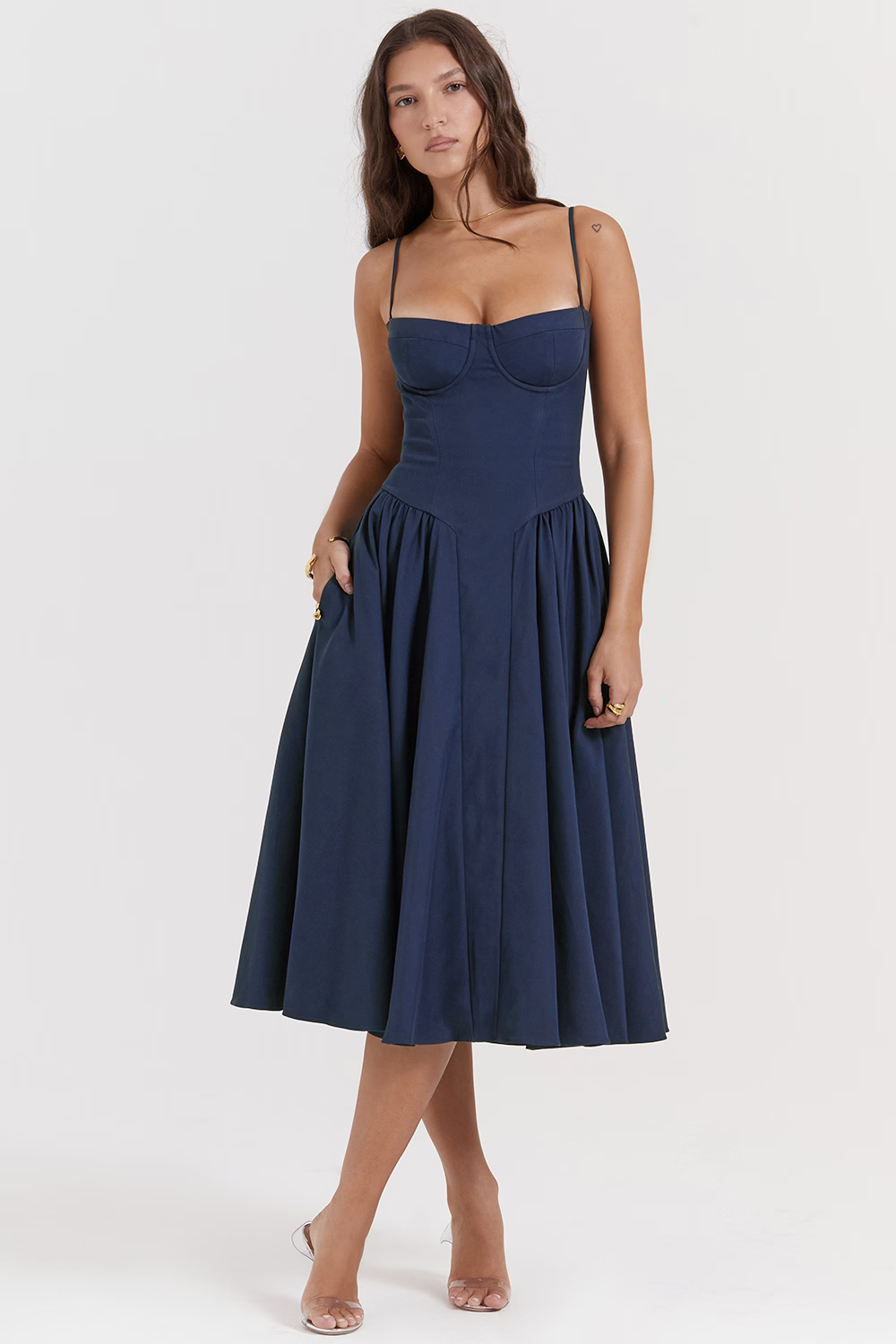 Felicity | Vestido Midi Corsé Sin Mangas