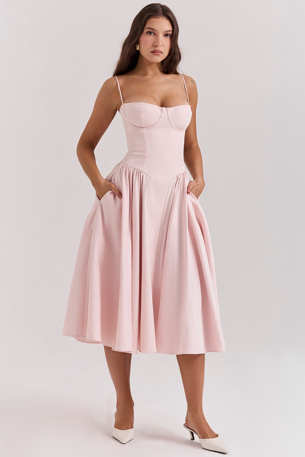 Felicity | Vestido Midi Corsé Sin Mangas