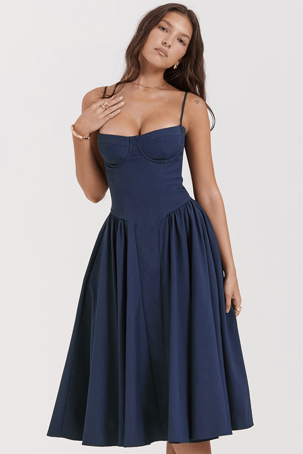 Felicity | Vestido Midi Corsé Sin Mangas