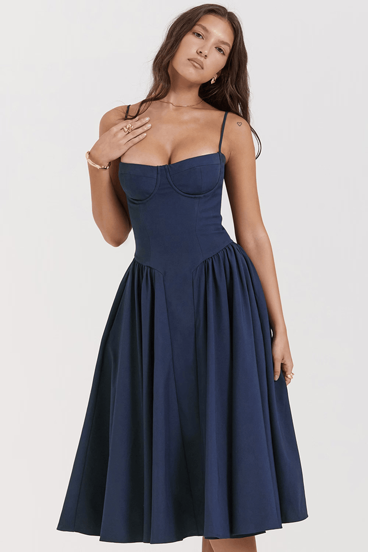 Felicity | Vestido Midi Corsé Sin Mangas