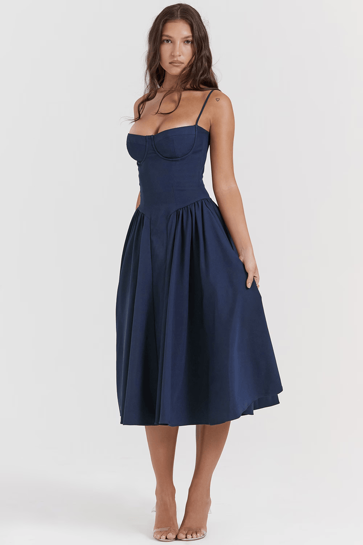 Felicity | Vestido Midi Corsé Sin Mangas