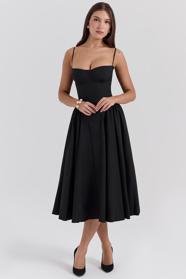 Felicity | Vestido Midi Corsé Sin Mangas