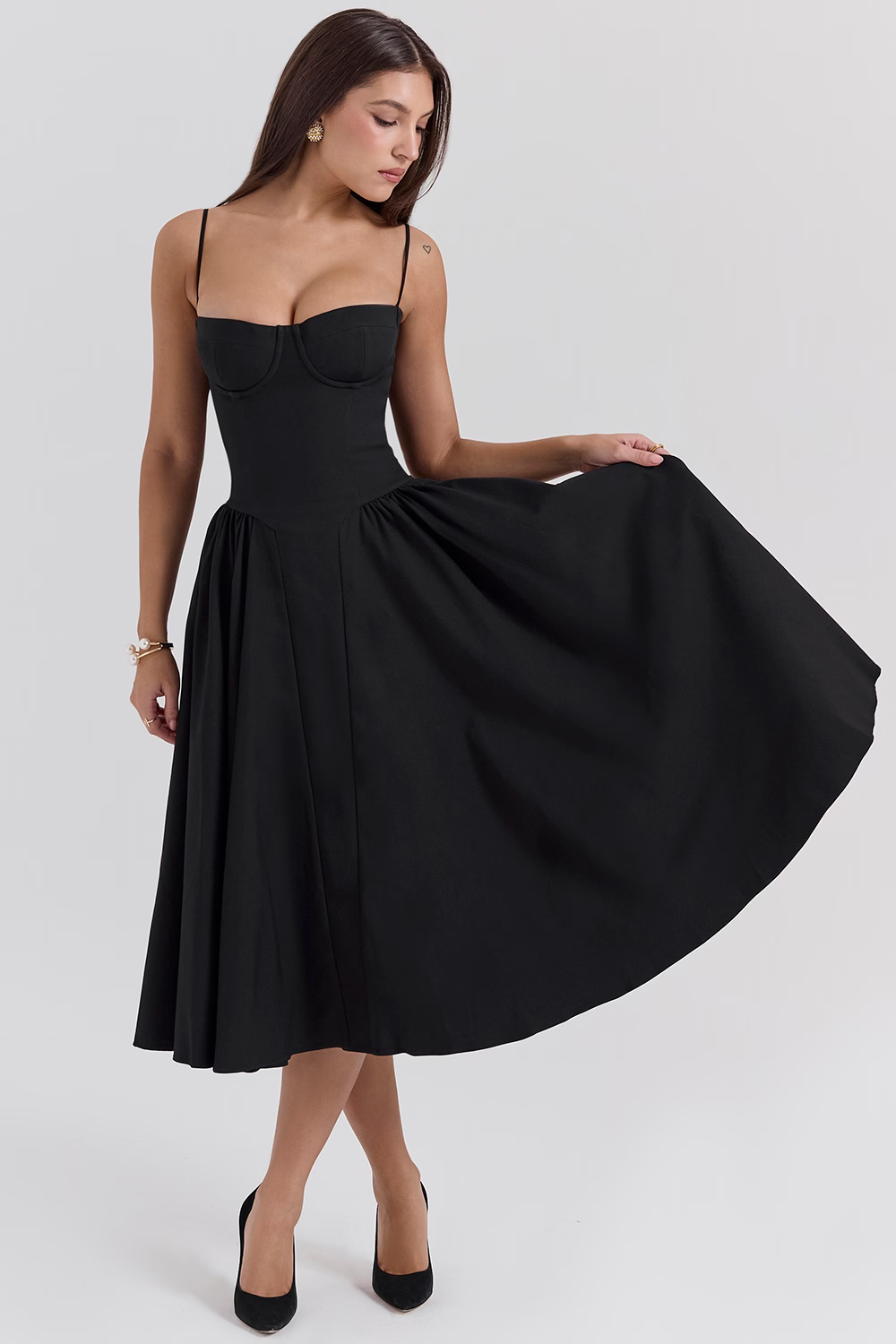 Felicity | Vestido Midi Corsé Sin Mangas