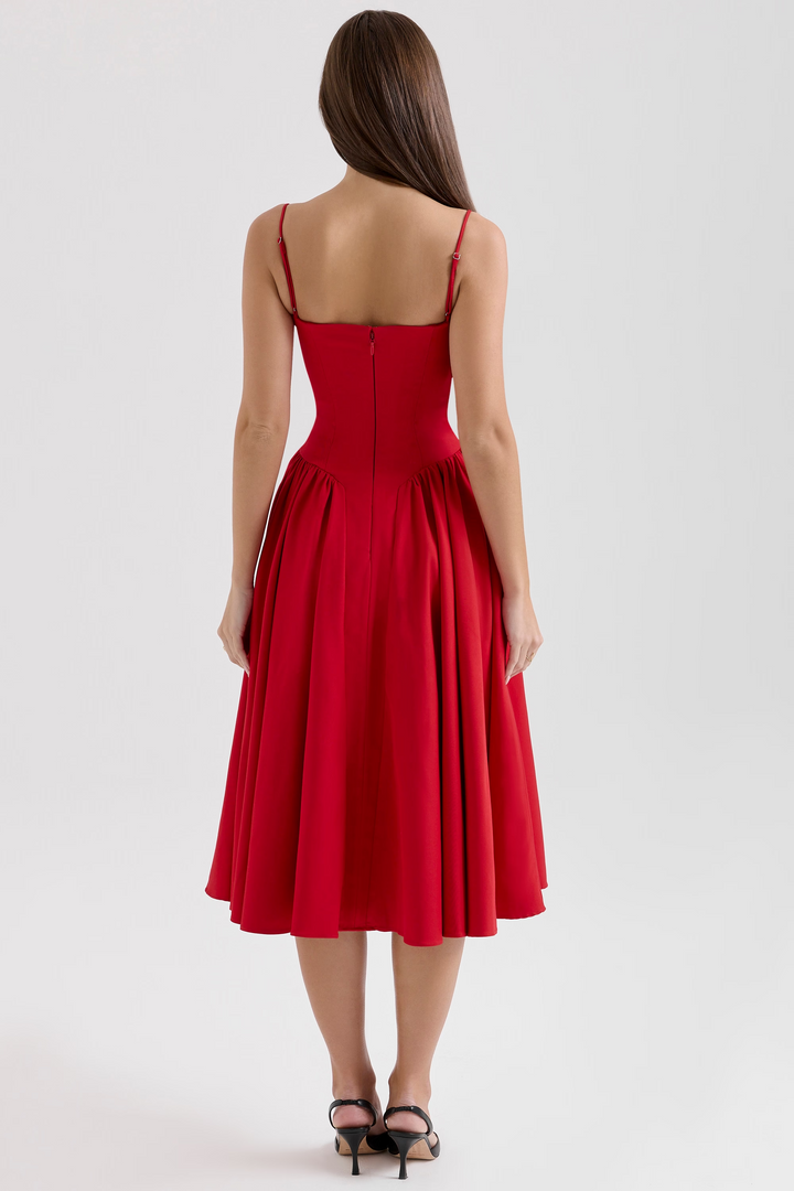 Felicity | Vestido Midi Corsé Sin Mangas