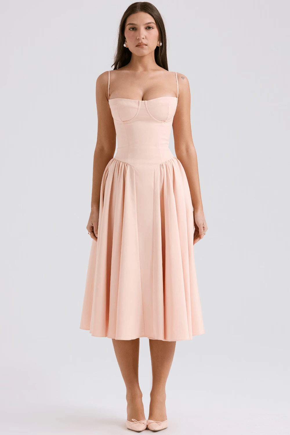Felicity | Vestido Midi Corsé Sin Mangas
