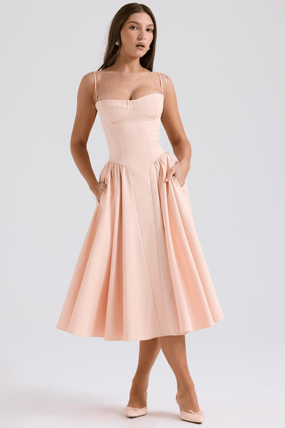 Felicity | Vestido Midi Corsé Sin Mangas