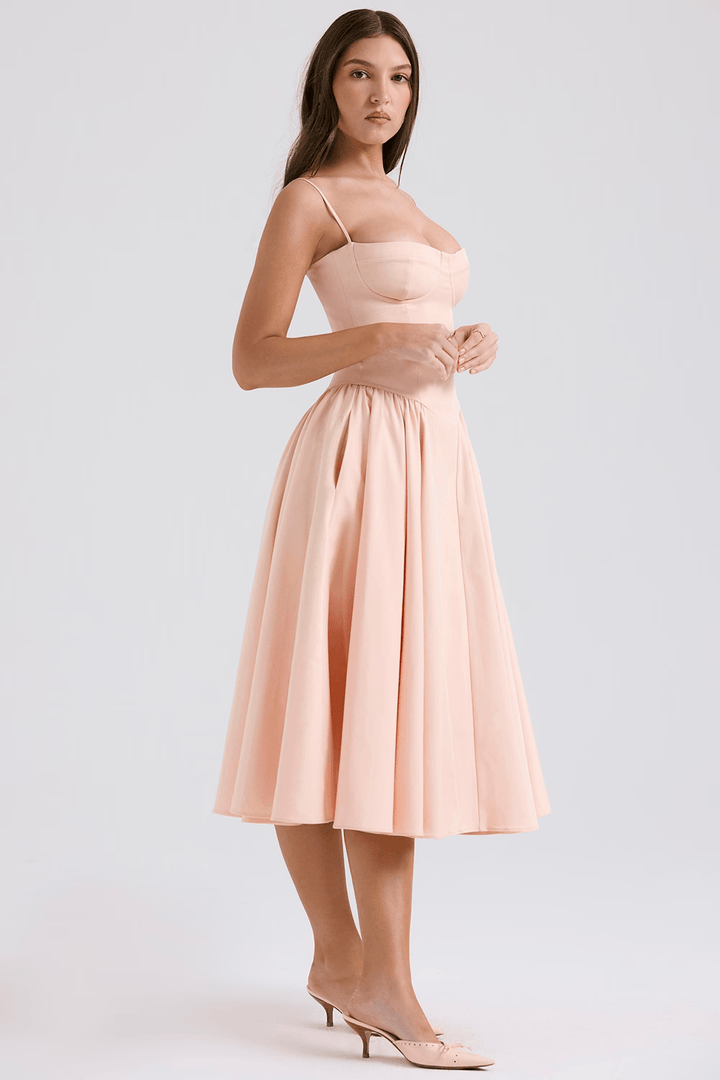 Felicity | Vestido Midi Corsé Sin Mangas