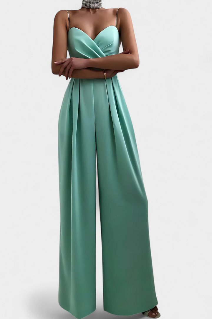 Romily | Mono Sexy con Tirantes y Pierna Ancha Elegante