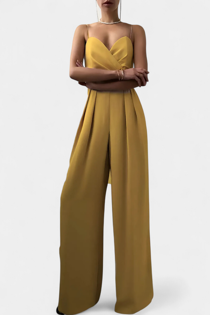 Romily | Mono Sexy con Tirantes y Pierna Ancha Elegante